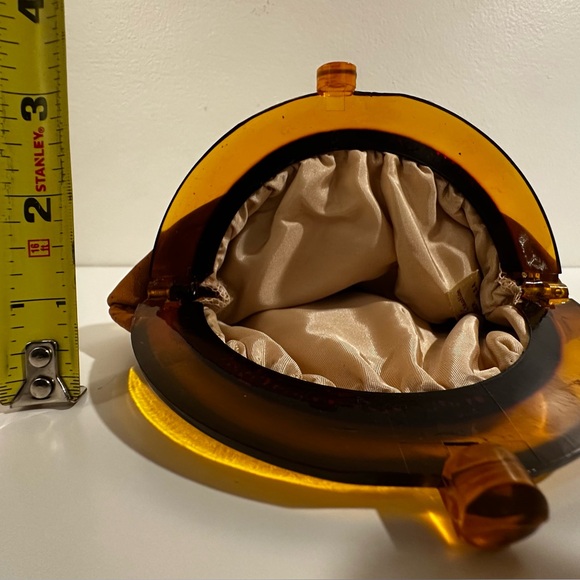 Vintage 50s 60s Budd Genuine Leather & Lucite Coin Purse - Inwood, Long Island - Picture 11 of 12
